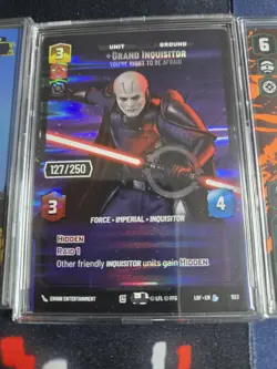 Envar Grand Inquisitor Unit Holo Serial Card Star Wars Unlimited #127/250 - Image 1