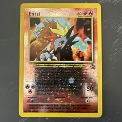 Entei #34 Black Star Promo Reverse Holo MP WOTC Pokemon Movie Promo Card LP+ - Image 1