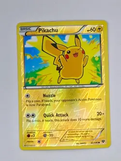🇨🇦 Pikachu 42/146 XY Base Reverse Holo Pokemon Card LP - Image 1