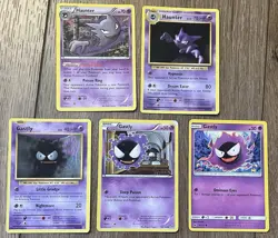 Pokemon TCG Haunter & Gastly Card Lot (5 Cards) - Image 1