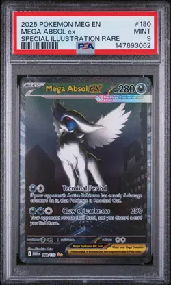 2025 Pokemon Meg En-Mega Evolution #180 Mega Absol Ex Special IR PSA 9 - Image 1