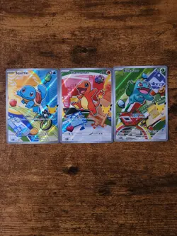 Pokemon First Partner Illustration Promos 30th Anniversary Kanto Starters - Image 1