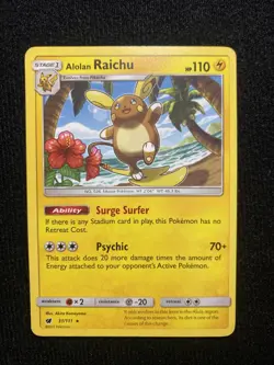 Pokemon SM CRIMSON INVASION ALOLAN RAICHU 31/111 RARE NON HOLO - nm mint - Image 1