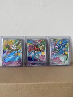 Pokemon TCG First Partner Illustration Collection Rowlet, Litten, Popplio Alola - Image 1