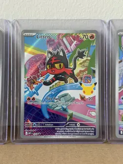 Pokemon TCG First Partner Illustration Collection Rowlet, Litten, Popplio Alola - Image 3