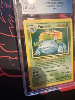1999 Pokemon Venusaur Holo Base Set 15/102 Near Mint CGC 7.5 Near Mint Vintage - Image 4