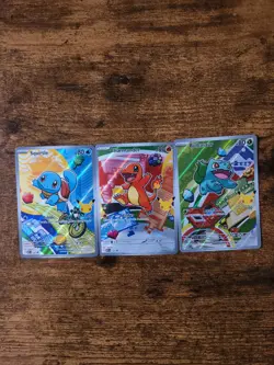 Pokemon First Partner Illustration Promos 30th Anniversary Kanto Starters - Image 1