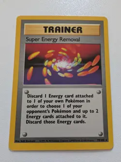 Pokemon Super Energy Removal 79/102 Base Set Rare Regular English Trainer - Image 1