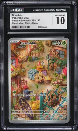 Bramblin 198/193 Sv02: Paldea Evolved Holo Pokemon CGC 10 - Image 1