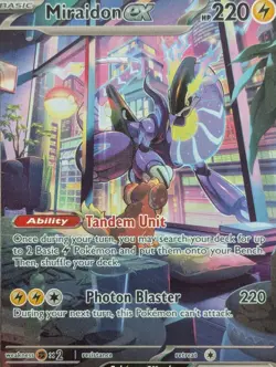 Miraidon ex 244/198 Scarlet & Violet Special Illustration Rare Pokemon TCG NM - Image 2