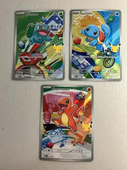 Pokemon 30th Anniversary First Partners Illustration Collection IR Set of 9 NM - Image 2
