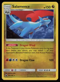SALAMENCE 106/168 HOLO RARE CELESTIAL STORM POKEMON NM/M - Image 1