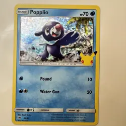 POPPLIO 023/025 PROMO MCDONALD'S 25TH ANNIVERSARY PROMOS POKEMON HOLO NM - Image 1