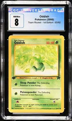 Pokemon 2000 1st Edition Team Rocket Oddish Not PSA, CGC 8! - Image 1