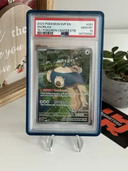 Snorlax Scarlet & Violet 151 Pokemon Center Stamped Black Star Promo #051 PSA 10 - Image 1