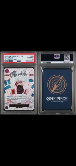One Piece CCG Gear Two OP11-080 Alt Art A Fist of Divine Speed PSA 10 Gem Mint - Image 3