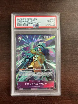 Trafalgar Law SR Alt Art Super Rare #010 One Piece CCG Japanese PRB01 PSA 10! - Image 1