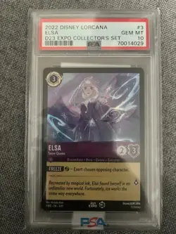 2022 Disney Lorcana EN Elsa #3/P1 D23 Expo Collector's Set PSA 10 - Image 1