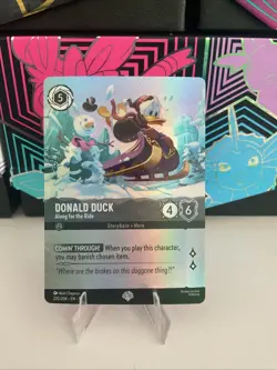 Disney Lorcana Donald Duck-Along for the Ride Character Card 220/204 - Image 1