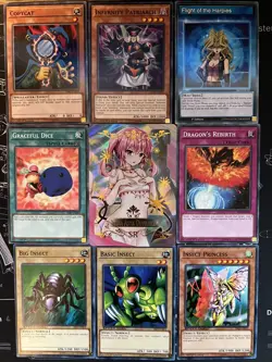 Rare Sexy Anime Waifu Card and 8 YuGiOh cards - Image 1