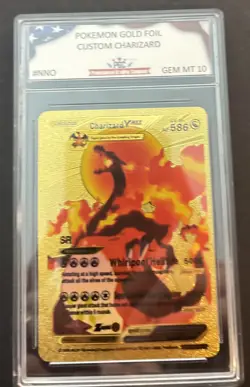 Pokemon Charizard VMAX #SMP26-44 *RARE* Graded GEM MT 10 Gold Foil Fan Art Card - Image 1