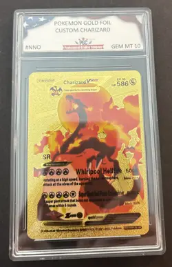 Pokemon Charizard VMAX #SMP26-44 *RARE* Graded GEM MT 10 Gold Foil Fan Art Card - Image 2