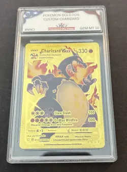 Pokemon Charizard Vmax Gold Card PGC Gem Mint 10 - Image 1