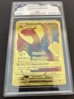 RARE Pokemon Charizard GX Rainbow Gold Foil Card 150/147 PGC Gem Mint 10 - Image 1
