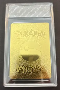 Pokemon Pikachu Mega Charizard Y Cosplay Gold Foil Fan Art Card PGC Gem Mint 10 - Image 2