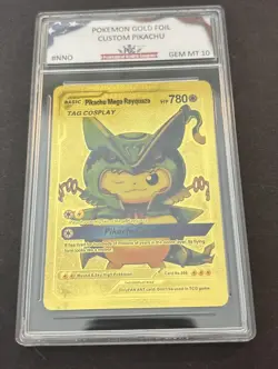 Pikachu Mega Rayquaza #780 hp Gold Card PGC Gem Mint 10 #006 - Image 1