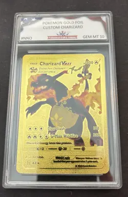 Charizard VMAX HP330 Gold Metal Pokemon Card-Collectible - PGC Graded 10 - Image 1