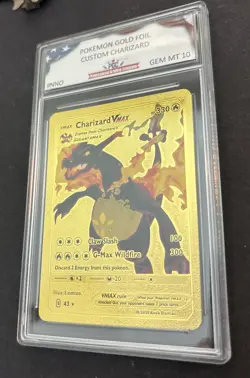 Charizard VMAX HP330 Gold Metal Pokemon Card-Collectible - PGC Graded 10 - Image 2