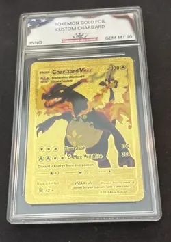 Charizard VMAX HP330 Gold Metal Pokemon Card-Collectible - PGC Graded 10 - Image 4
