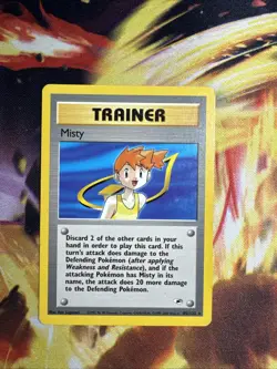 Pokemon TCG Gym Heroes Trainer Misty 102/132 Rare Unlimited Card - Image 1