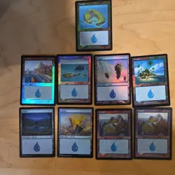 Island x9 Basic Land Cards Magic: The Gathering English Foil & Regular - Image 1