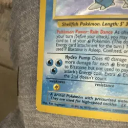 Pokemon Blastoise 2/102 Base Set Rare Holo Wizards 1999 Card - Image 5