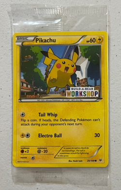 Pokemon TCG Pikachu Build-A-Bear Workshop Promo 20/108 Promo Sealed Card - Image 1