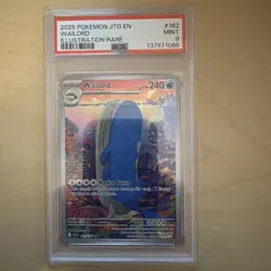 PSA 9 Wailord 162/159 Illustration Rare 2025 Journey Together Pokemon Card Mint - Image 1