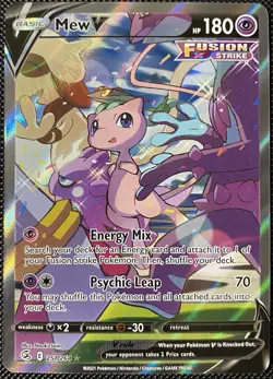 Mew V (Alternate Full Art) 251/264 Swsh08: Fusion Strike Holo - Pokemon Card - Image 1