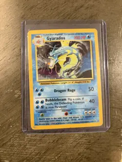 Pokemon TCG Base Set Gyarados Holo Rare Card 6/102 Unlimited - Image 1