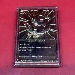 Pokemon Togepi Burger King 23k Gold Plated Trading Card 1999 Nintendo w/Case #Z - Image 2