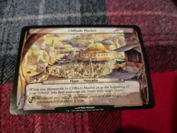 1x MTG Magic The Gathering TCG Cliffside Market Land Plane Oversized Planchase - Image 1