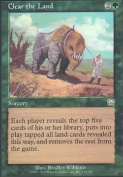4x MTG Clear the Land, Light Play, English Mercadian Masques - Image 1