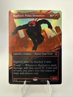 MTG: Raphael, Ninja Destroyer - Mythic 218 (TMNT 2026) Holo Borderless - Image 1