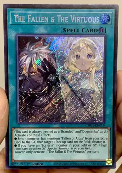 Yugioh The Fallen & The Virtuous CH01-EN019 Secret Rare 1st Ed LP/MP w/Tracking - Image 1