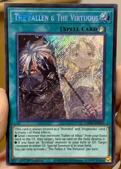 Yugioh The Fallen & The Virtuous CH01-EN019 Secret Rare 1st Ed LP/MP w/Tracking - Image 2