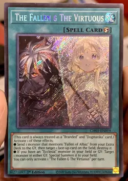 Yugioh The Fallen & The Virtuous CH01-EN019 Secret Rare 1st Ed LP/MP w/Tracking - Image 3