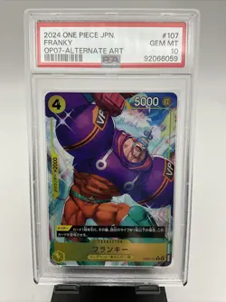 OP07-107 One Piece CCG FRANKY PSA 10 Mint RARE Japan Parallel Alt Art 500 Years - Image 4