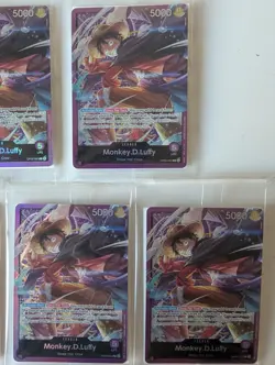 5 x SEALED Monkey D Luffy One Piece Loader Promo English OP05-060 Near Mint - Image 3