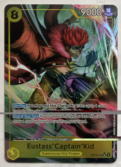 One Piece TCG - Eustass Captain Kid OP10-112 Alternate Art SR English NM 2025 - Image 1